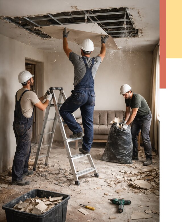 Демонтаж гипсокартонного потолка в Мелеузе от 430 руб. за м2 — ОТДЕЛОЧНИК-Млз