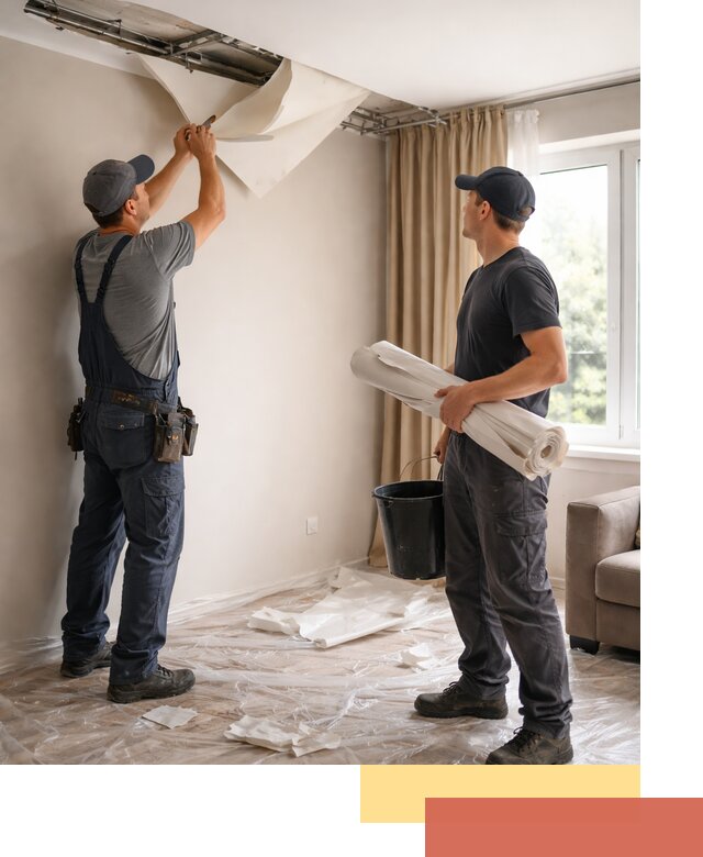 Демонтаж натяжного потолка в Мелеузе быстро и аккуратно