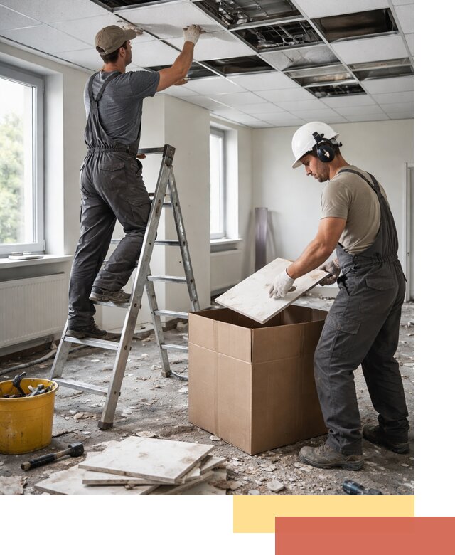 Демонтаж потолочной плитки в Мелеузе быстро и аккуратно