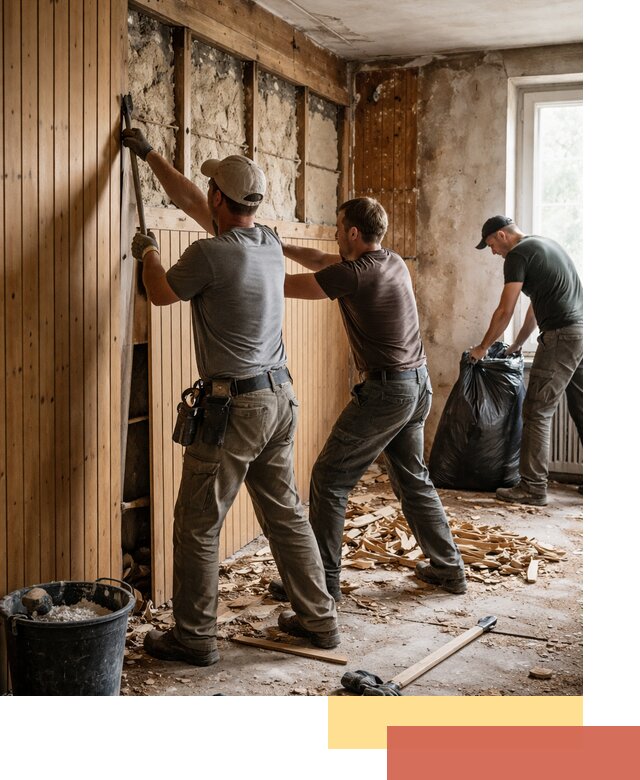 Демонтаж вагонки и вывоз материалов в Мелеузе