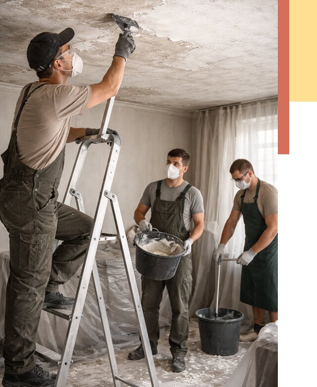 Удаление побелки с потолка в Мелеузе от 2557 руб. быстро и недорого | ОТДЕЛОЧНИК-Млз