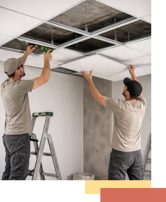 Монтаж потолка Армстронг под ключ в Мелеузе