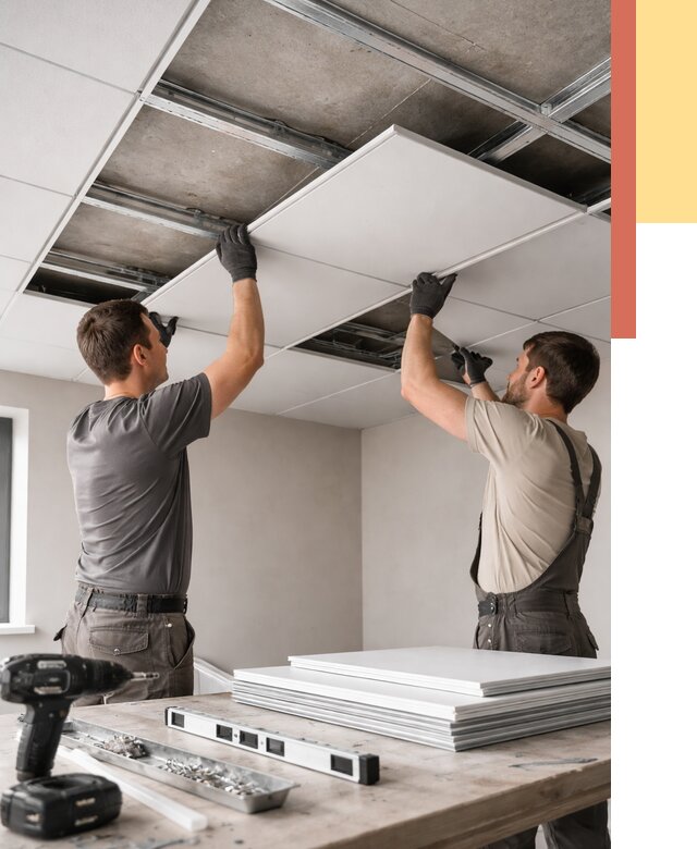 Монтаж кассетного потолка в Мелеузе от 4603 руб/м2 — установка и сборка | ОТДЕЛОЧНИК-Млз