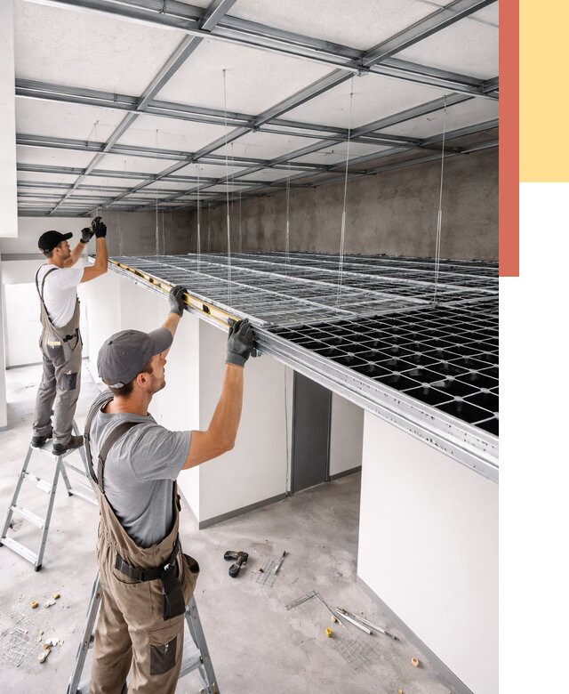 Монтаж потолка грильято в Мелеузе от 460 руб./м² — быстрая сборка под ключ | ОТДЕЛОЧНИК-Млз