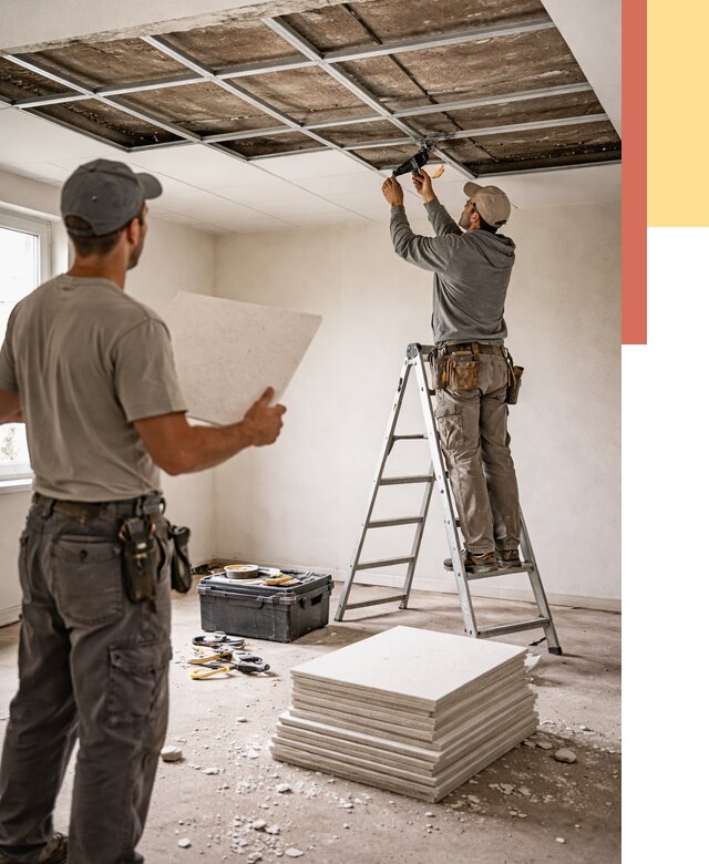 Замена плит подвесного потолка в Мелеузе от 1790 руб. быстро и недорого | ОТДЕЛОЧНИК-Млз