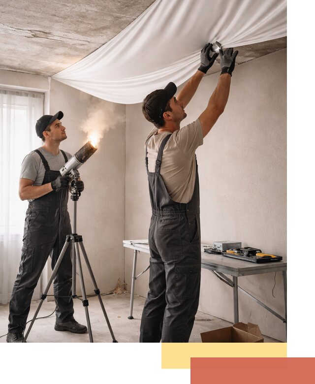 Установка натяжного потолка под ключ в Мелеузе