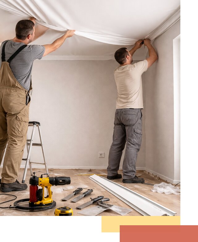 Монтаж ПВХ натяжного потолка в Мелеузе качественно и быстро