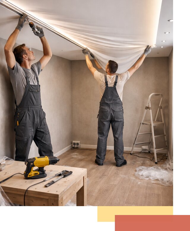 Монтаж натяжного потолка с подсветкой в Мелеузе цена и сроки