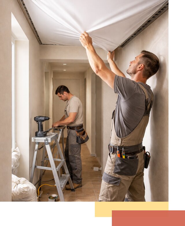 Монтаж натяжного потолка в прихожей в Мелеузе