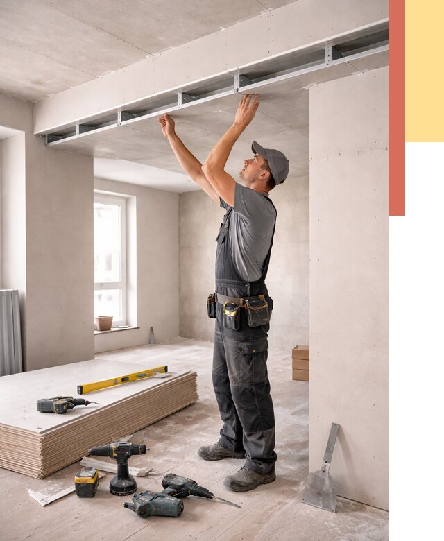 Потолок из гипсокартона с нишей в Мелеузе от 1279 руб. под ключ | ОТДЕЛОЧНИК-Млз