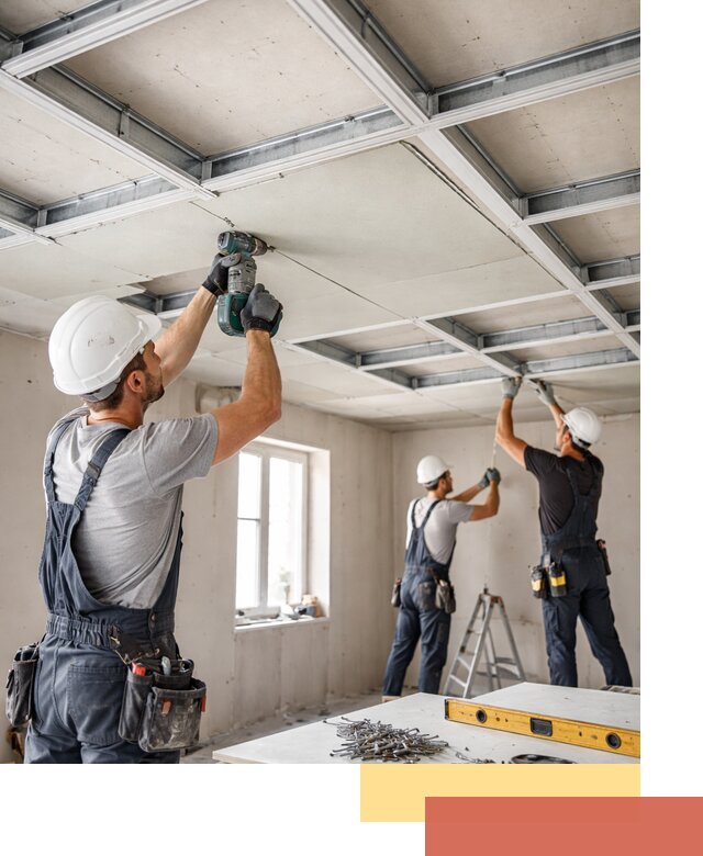 Кессонный потолок из гипсокартона под ключ в Мелеузе