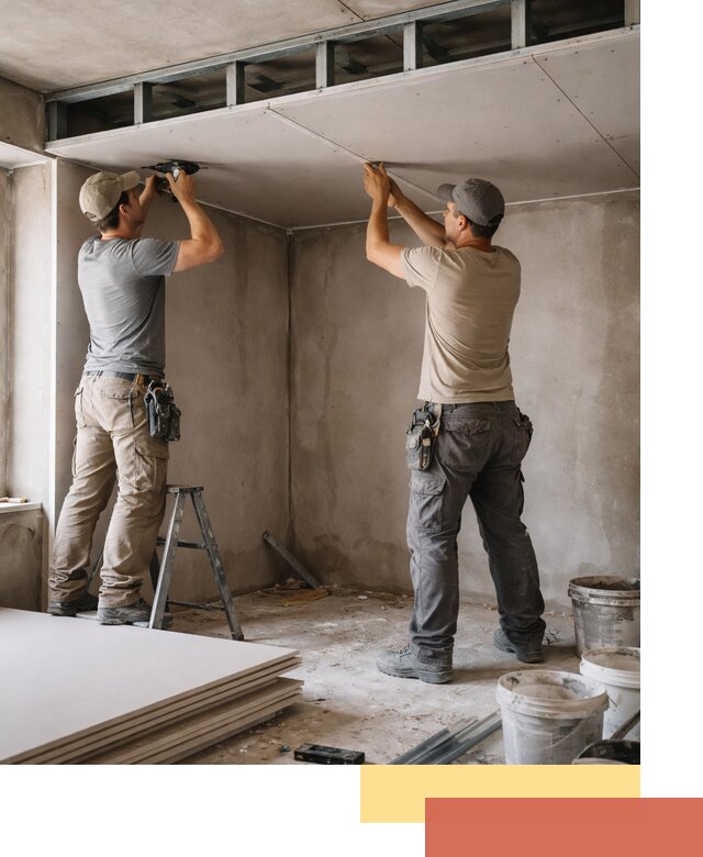 Короб из гипсокартона на потолке под ключ в Мелеузе