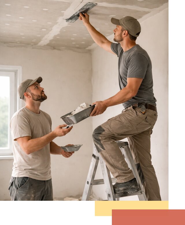 Шпаклевка потолка из гипсокартона в Мелеузе качественно и быстро