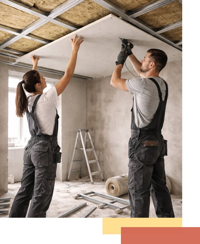 Звукоизоляция потолка из ГКЛ в Мелеузе профессионально и надежно