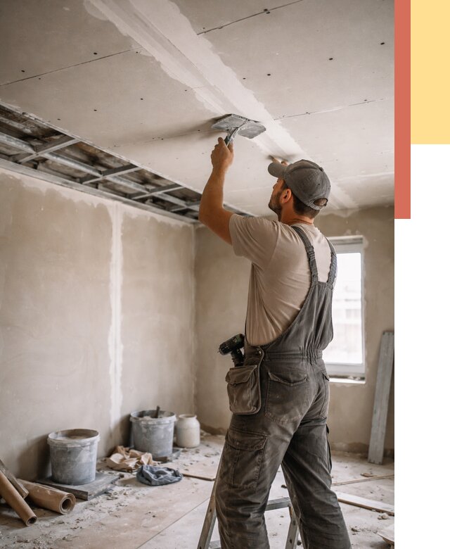 Ремонт потолка из гипсокартона в Мелеузе от 665 руб./м² — быстро и недорого | ОТДЕЛОЧНИК-Млз