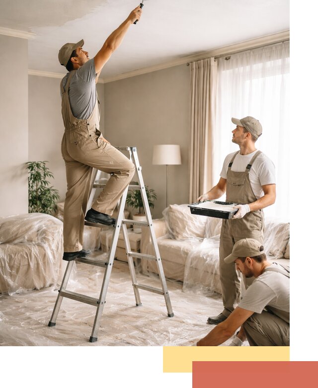 Покраска потолков акриловой краской в Мелеузе качественно и быстро