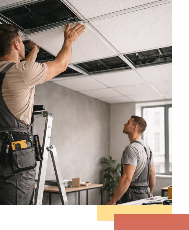 Монтаж потолочной плитки в Мелеузе качественно и в срок