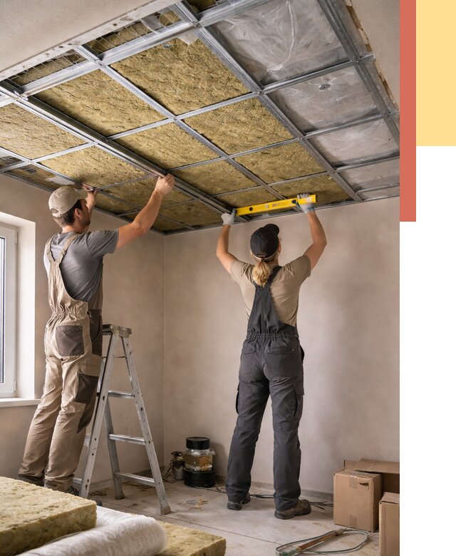 Шумоизоляция потолка в Мелеузе от 1279 руб. под ключ — услуги ОТДЕЛОЧНИК-Млз